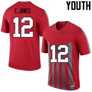 #12 Cardale Jones OSU Buckeyes Youth Stitch Jersey Throwback