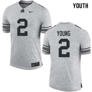 #2 Chase Young Ohio State Youth Stitched Jerseys Gray