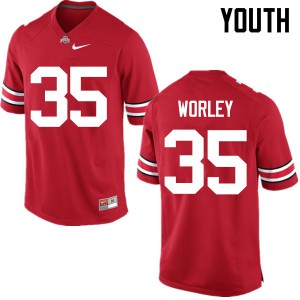 #35 Chris Worley OSU Youth High School Jersey Red