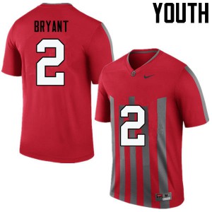 #2 Christian Bryant Ohio State Buckeyes Youth NCAA Jersey Throwback