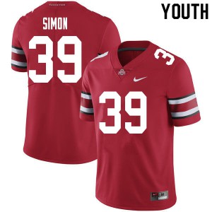 #39 Cody Simon OSU Buckeyes Youth Official Jersey Red