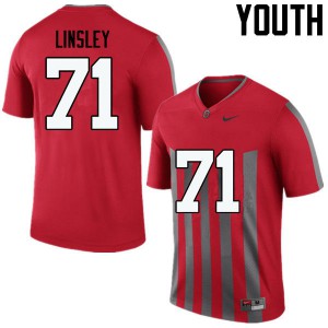 #71 Corey Linsley Ohio State Youth Stitch Jersey Throwback