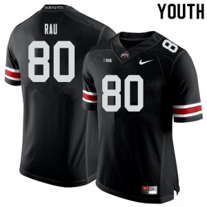 #80 Corey Rau Ohio State Youth College Jersey Black