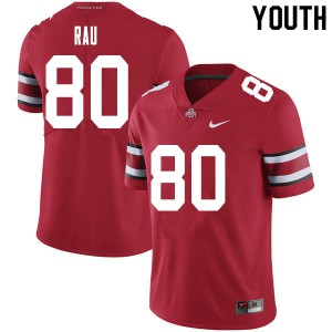 #80 Corey Rau OSU Buckeyes Youth University Jerseys Red