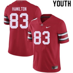 #83 Cormontae Hamilton OSU Youth Stitch Jerseys Red