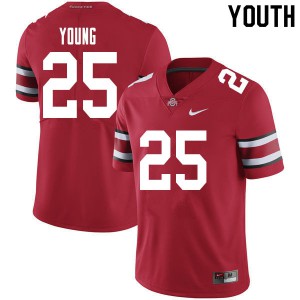 #25 Craig Young Ohio State Youth University Jerseys Red