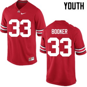 #33 Dante Booker Ohio State Buckeyes Youth NCAA Jerseys Red