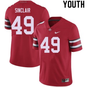 #49 Darryl Sinclair Ohio State Youth Player Jersey Red
