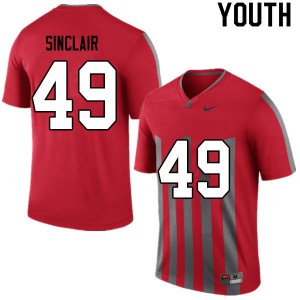 #49 Darryl Sinclair OSU Youth Football Jerseys Retro