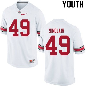 #49 Darryl Sinclair OSU Youth NCAA Jerseys White