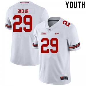 #29 Darryl Sinclair Ohio State Youth College Jersey White