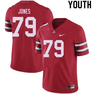 #79 Dawand Jones OSU Youth Embroidery Jerseys Red