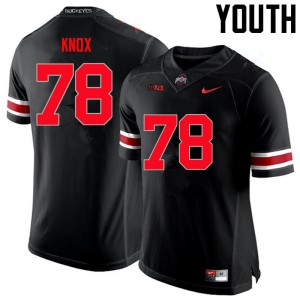 #78 Demetrius Knox OSU Buckeyes Youth Stitched Jerseys Black