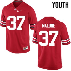 #37 Derrick Malone OSU Buckeyes Youth Embroidery Jersey Red