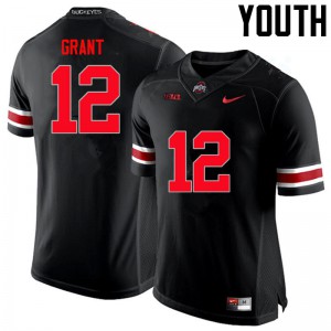 #12 Doran Grant Ohio State Buckeyes Youth Stitched Jerseys Black