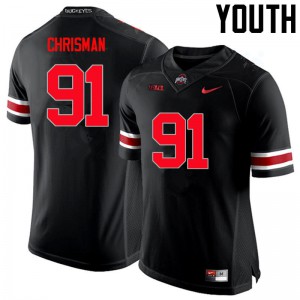 #91 Drue Chrisman Ohio State Youth Alumni Jerseys Black