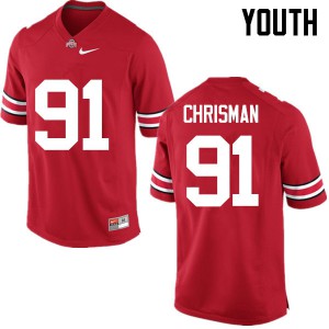 #91 Drue Chrisman OSU Buckeyes Youth Player Jerseys Red