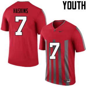 #7 Dwayne Haskins OSU Buckeyes Youth Stitched Jerseys Throwback