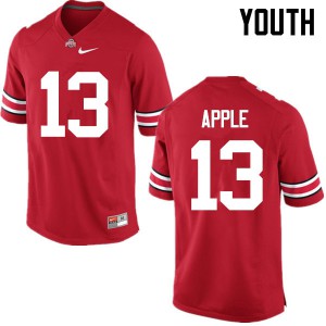 #13 Eli Apple Ohio State Youth Stitch Jerseys Red