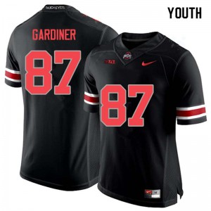 #87 Ellijah Gardiner Ohio State Buckeyes Youth Player Jerseys Blackout