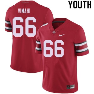 #66 Enokk Vimahi OSU Buckeyes Youth Official Jersey Red