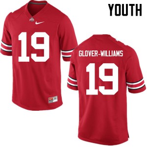 #19 Eric Glover-Williams OSU Buckeyes Youth Stitch Jerseys Red