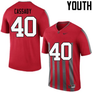#40 Howard Cassady OSU Buckeyes Youth Official Jersey Throwback