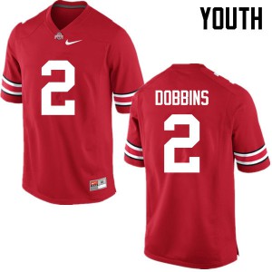 #2 J.K. Dobbins Ohio State Youth Stitch Jersey Red