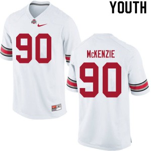 #90 Jaden McKenzie OSU Buckeyes Youth Stitched Jerseys White
