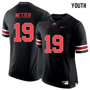 #19 Jake Metzer OSU Buckeyes Youth Stitched Jersey Blackout