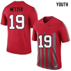#19 Jake Metzer OSU Buckeyes Youth Player Jerseys Throwback