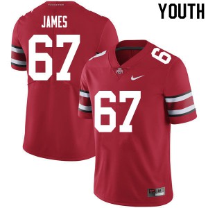 #67 Jakob James OSU Buckeyes Youth Player Jersey Red