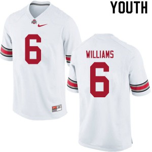 #6 Jameson Williams Ohio State Buckeyes Youth Stitched Jerseys White