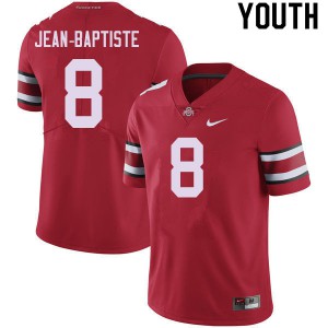 #8 Javontae Jean-Baptiste Ohio State Buckeyes Youth Stitch Jerseys Red