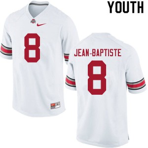 #8 Javontae Jean-Baptiste OSU Buckeyes Youth Stitched Jersey White