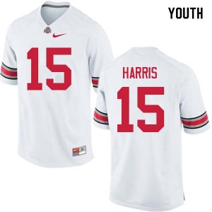 #15 Jaylen Harris Ohio State Youth Embroidery Jerseys White
