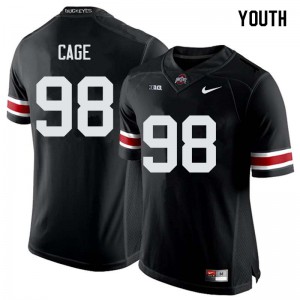 #98 Jerron Cage Ohio State Buckeyes Youth Stitch Jersey Black