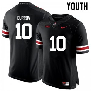 #10 Joe Burrow Ohio State Youth Stitch Jerseys Black