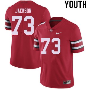 #73 Jonah Jackson Ohio State Buckeyes Youth Player Jersey Red