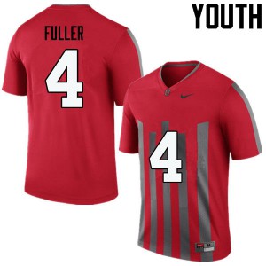 #4 Jordan Fuller Ohio State Youth Stitch Jerseys Throwback