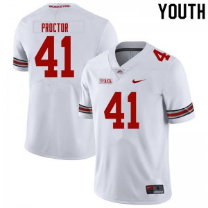 #41 Josh Proctor OSU Buckeyes Youth Player Jerseys White