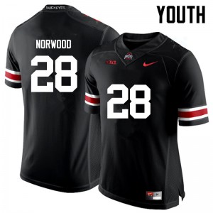 #28 Joshua Norwood OSU Youth Football Jerseys Black