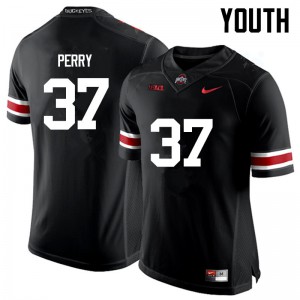 #37 Joshua Perry OSU Buckeyes Youth Stitched Jersey Black