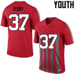 #37 Joshua Perry Ohio State Youth Official Jerseys Throwback