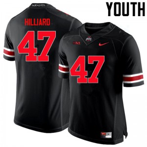 #47 Justin Hilliard Ohio State Youth College Jerseys Black