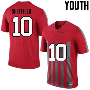 #10 Kendall Sheffield Ohio State Youth NCAA Jerseys Throwback