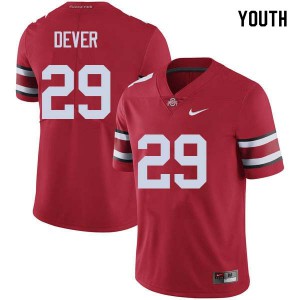 #29 Kevin Dever Ohio State Youth Football Jerseys Red