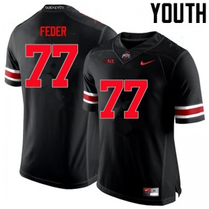 #77 Kevin Feder OSU Buckeyes Youth NCAA Jerseys Black