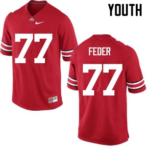 #77 Kevin Feder Ohio State Youth NCAA Jerseys Red