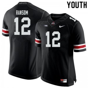 #12 Lathan Ransom OSU Youth Football Jerseys Black